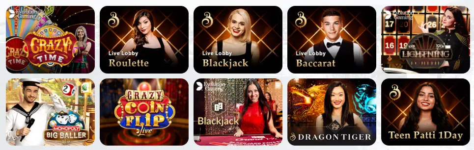 Jeux de casino en direct BETISTA CASINO