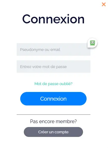 Connexion des membres du BETISTA CASINO